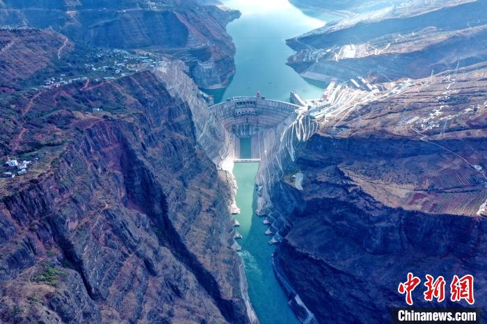 白鹤滩水电站全景图片图片